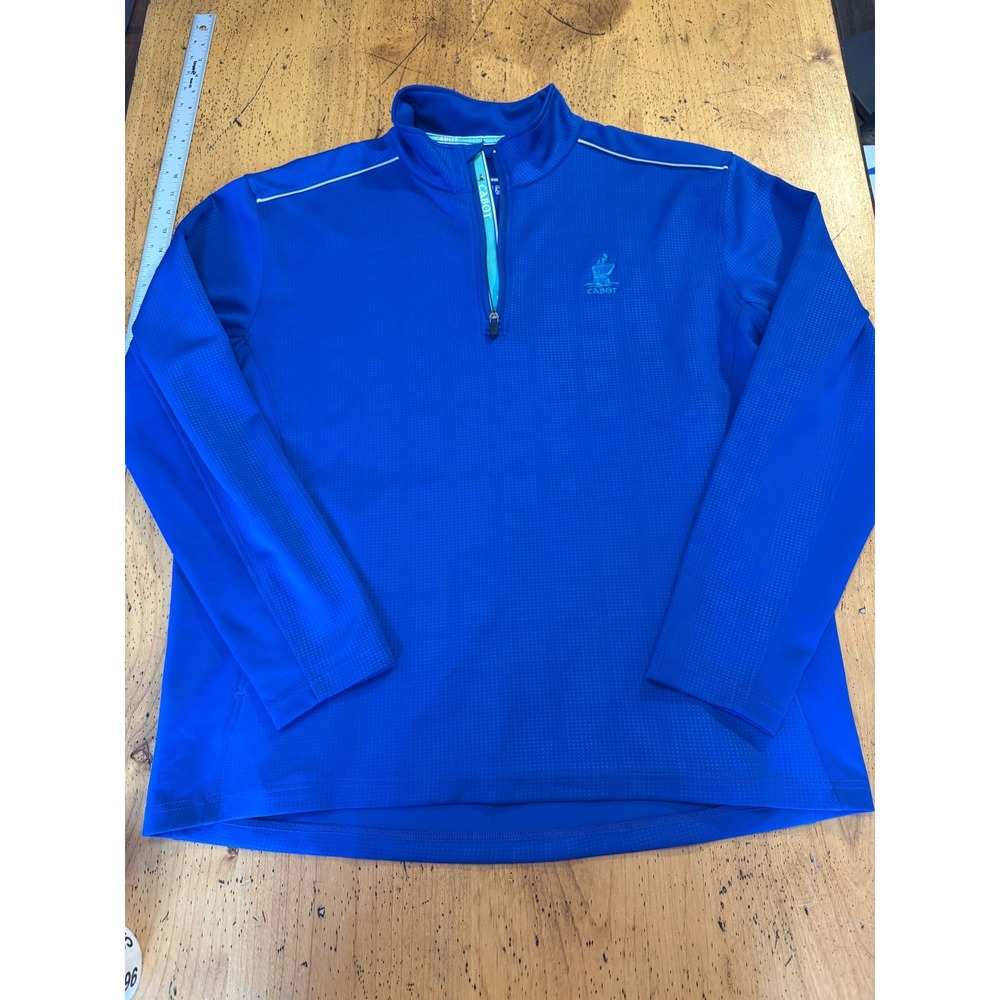 Levelwear Quarter Zip XL Royal Blue Cabot Golf Pullover Long Sleeve Performance
